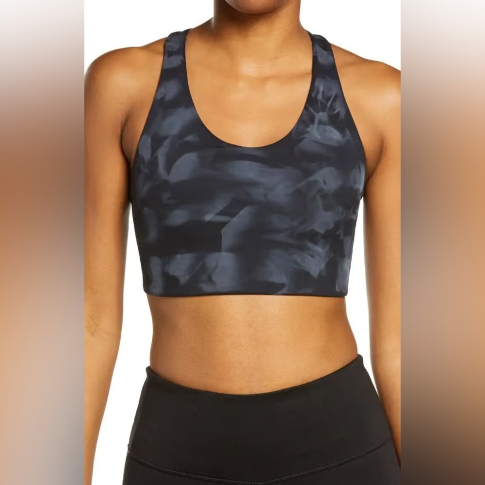 Zella - Studio Lite Longline Sports Bra | Black Spray - Large